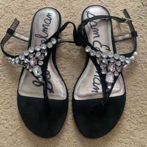Black Sandals with gems
